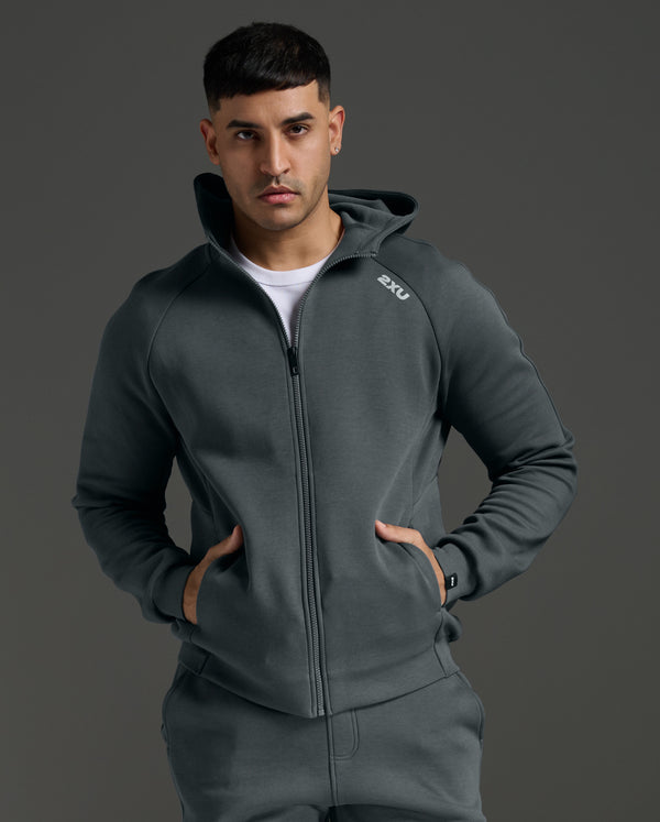 メンズ コミュート フルジップフーディー MR7225A TRB/HBM〈セール返品交換・不可〉