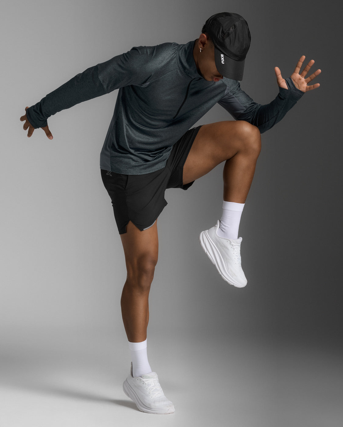 メンズ エアロ 1/2ジップ ロングスリーブ MR7244A DSG/BRF