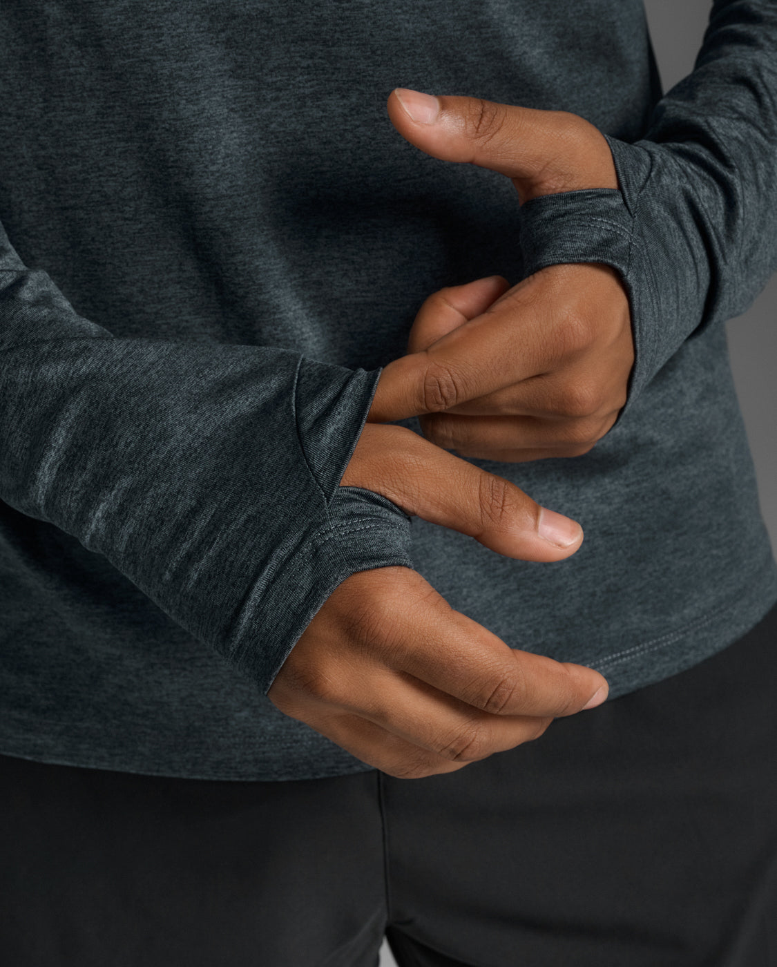 メンズ エアロ 1/2ジップ ロングスリーブ MR7244A DSG/BRF