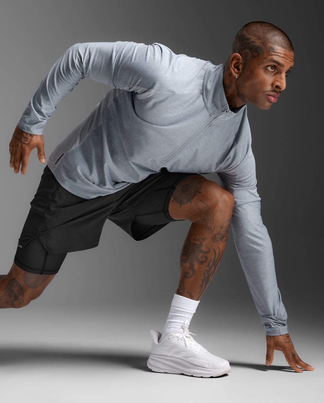 【NEW color】メンズ エアロ 1/2ジップ ロングスリーブ MR7244A WTV/BRF