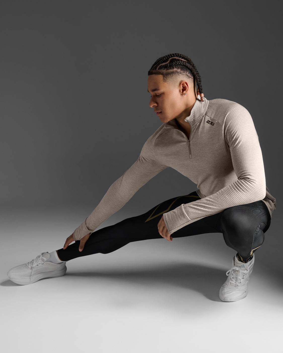 メンズ イグニション1/4ジップ ロングスリーブ MR7318A CAR/BRF