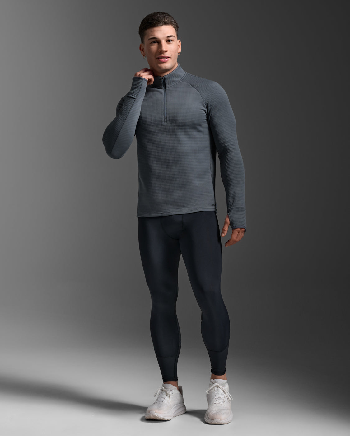 【NEW】メンズ イグニション HYPER-HAPTIX 1/4ジップ ロング MR7349A TRB/BRF