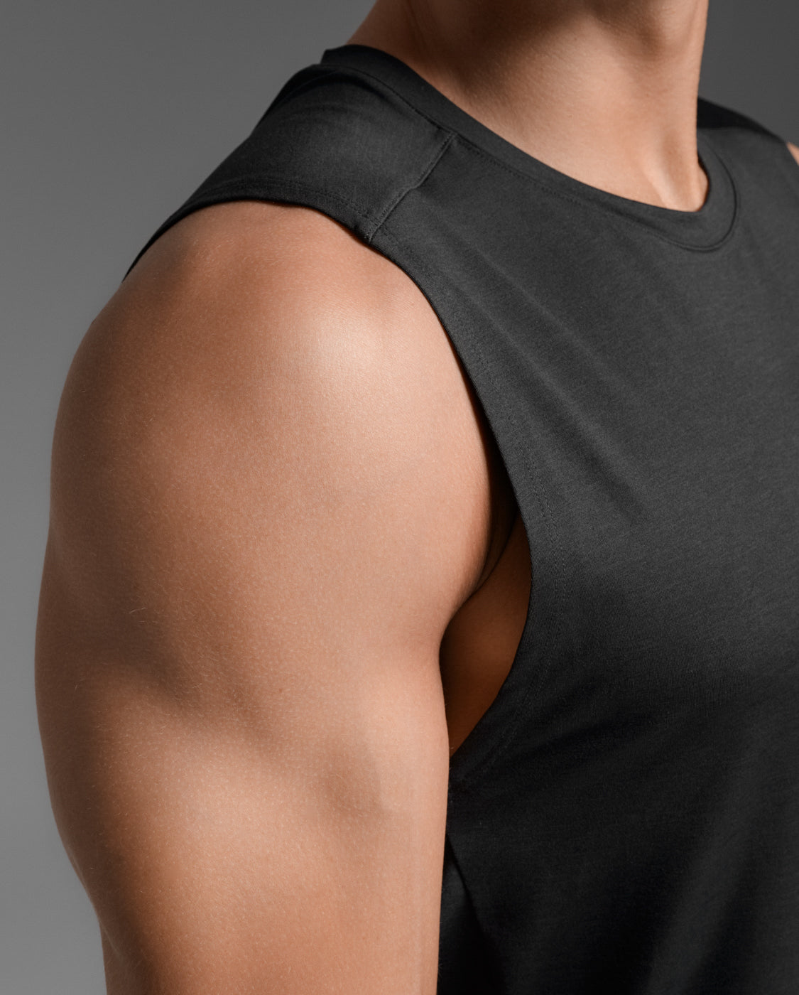 メンズ モーションソフトジャージータンク MR7392A BLK/BLK