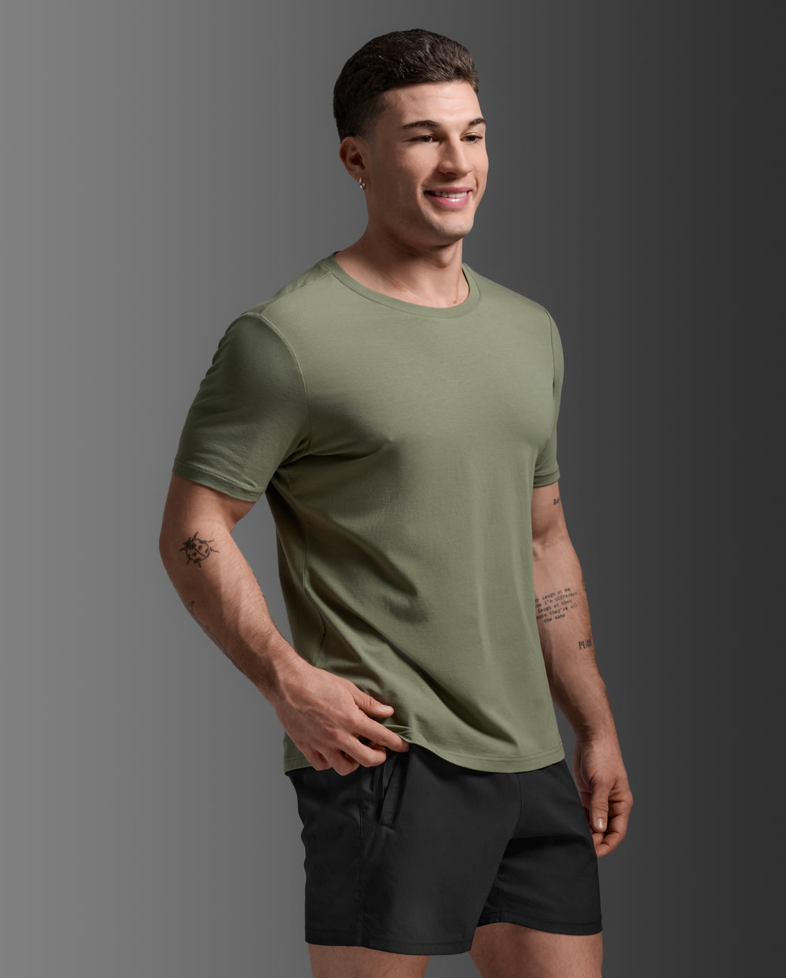 【NEW】メンズ モーションコットン フレックスTeeシャツ MR7427A HTG/HTG