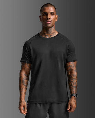 メンズ エアロTEEシャツ MR7441A BLK/SRF