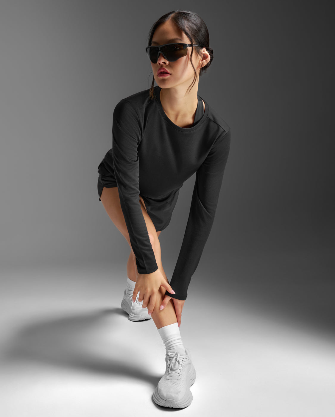 【NEW】ウィメンズ エアロ ロングTシャツ WR7420A BLK/SRF