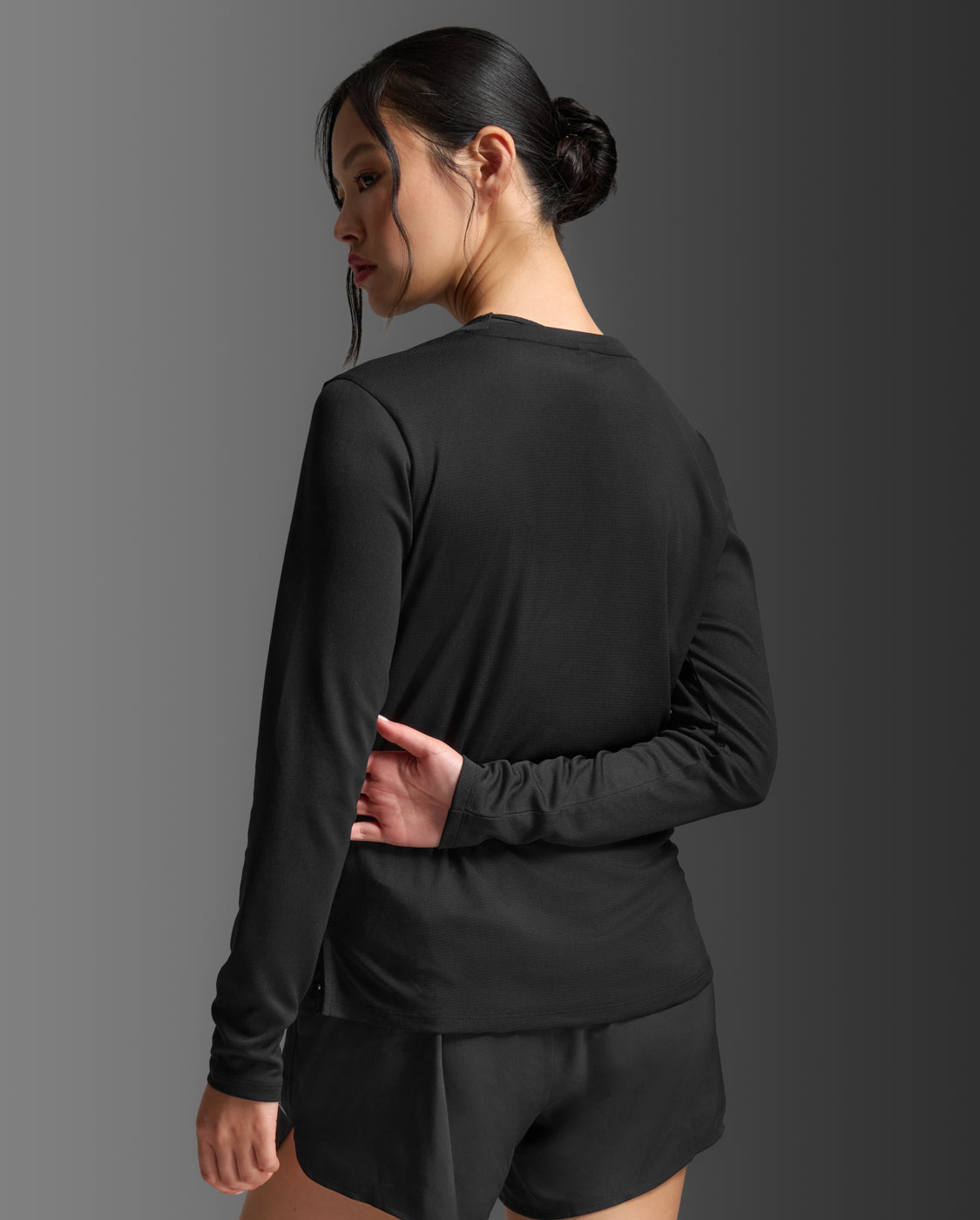 【NEW】ウィメンズ エアロ ロングTシャツ WR7420A BLK/SRF