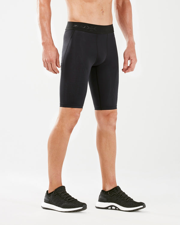 【サイズ限定】MCS メンズ クロストレ コンプレッションショーツ ロゴベルト MA5366b BLK/GLD 〈セール返品交換・不可〉